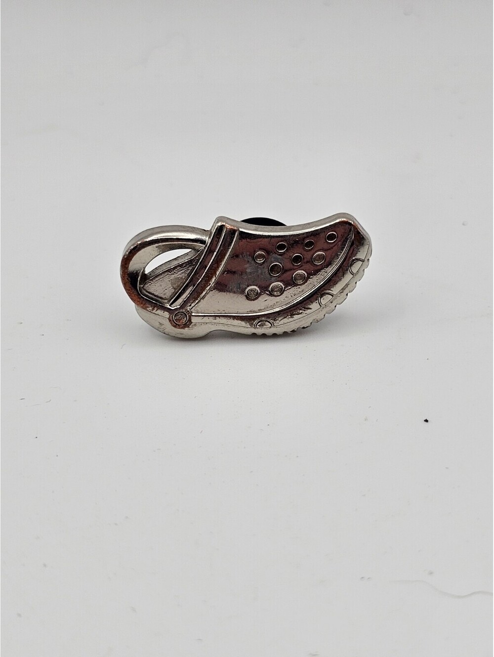 Authentic Jibbitz Crocs Silver Clog Charm 2022 Metallic Shoe Single Charm